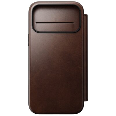 Etui NOMAD Modern Leather Folio Horween Rustic MagSafe do Apple iPhone 17 Pro Max Brązowy