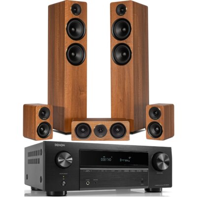 Kino domowe DENON AVR-X580BT + WILSON Scenix 5.0 Orzechowy