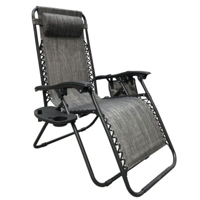 Leżak SASKA GARDEN Wielofunkcyjny składany Szary