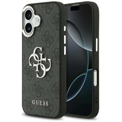 Etui GUESS 4G Big 4G Classic Logo do Apple iPhone 17 Czarno-srebrny