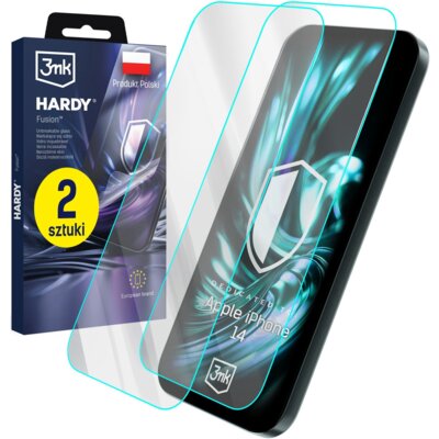 Szkło hybrydowe 3MK Hardy Fusion do Apple iPhone 14/14 Pro (2 szt.)