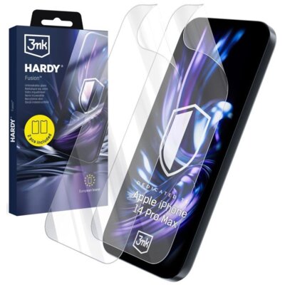 Szkło hybrydowe 3MK Hardy Fusion do Apple iPhone 14 Plus/14 Pro Max (2 szt.)