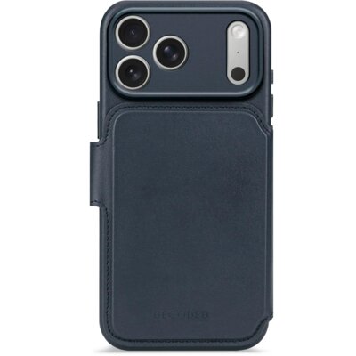 Etui DECODED Leather Wallet MagSafe do Apple iPhone 17 Pro Granatowy
