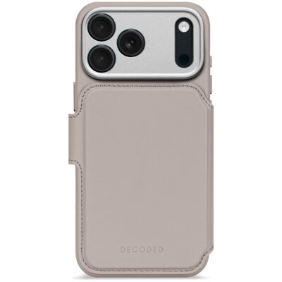 Etui DECODED Leather Detachable Wallet MagSafe do Apple iPhone 17 Pro Max Beżowy