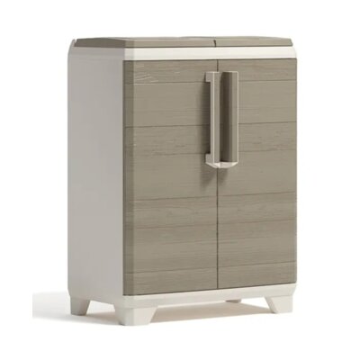 Stojak na worki KETER Split Premium Wood 2x110L Brązowo-beżowy