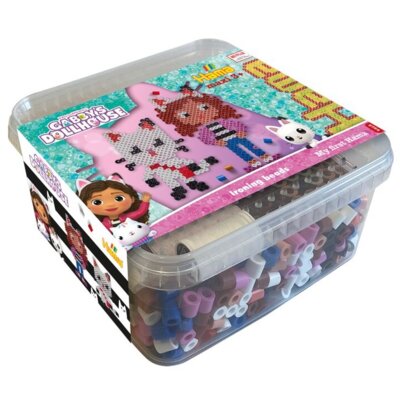 Zestaw kreatywny HAMA Maxi Koraliki i podstawka w pudełku Koci domek Gabi 015-8754