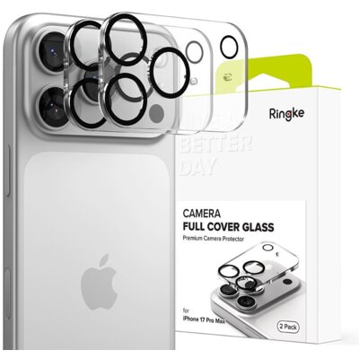 Nakładka na obiektyw RINGKE Camera Full Cover do Apple iPhone 17 Pro Max Czarny (2 szt.)
