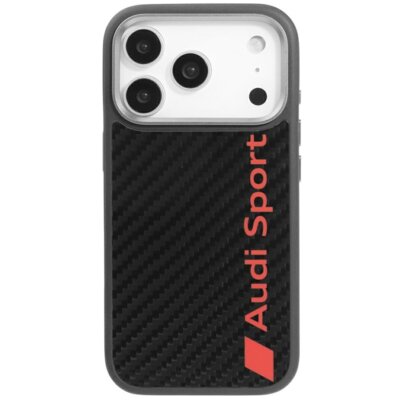 Etui AUDI R8 Carbon Fiber MagSafe do Apple iPhone 17 Pro Max Czarny