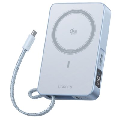 Powerbank UGREEN MagFlow PB773 10000mAh 25W Qi2 Szary