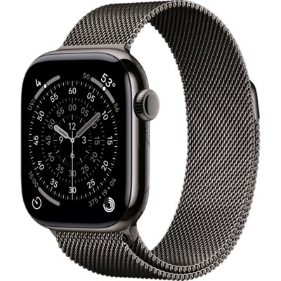 Apple Watch 11 GPS + Cellular 42mm koperta z tytanu (łupek) + bransoleta mediolańska (łupek)