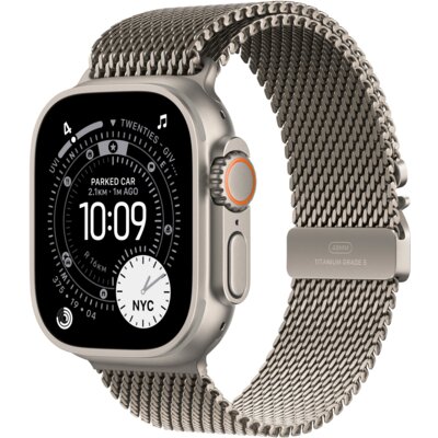 Apple Watch Ultra 3 GPS + Cellular 49mm koperta tytanowa (naturalny) + bransoleta mediolańska z tytanu rozmiar L (naturalny)