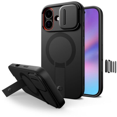 Etui TECH-PROTECT Kevlar Aura MagSafe do Apple iPhone 17 Czarny