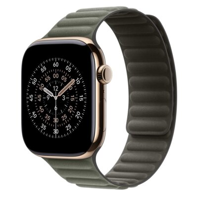 Pasek do Apple Watch do koperty 44/45/46/49mm S/M Magnetic Link Szarozielony