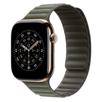 Pasek do Apple Watch do koperty 44/45/46/49mm M/L Magnetic Link Szarozielony