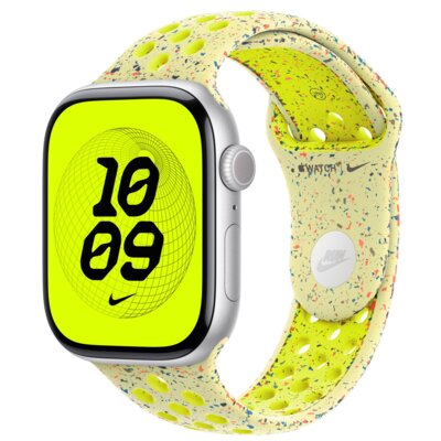 Pasek do Apple Watch Nike Sport Band do koperty 44/45/46/49mm S/M Zielono-żółty