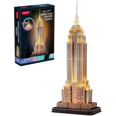 Puzzle 3D CUBIC FUN Night Edition Empire State Building L539H (37 elelemntów)