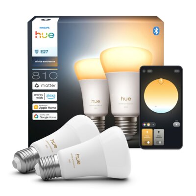 Inteligentna żarówka LED PHILIPS HUE 929003854802 6W E27 Bluetooth, ZigBee (2 szt.)