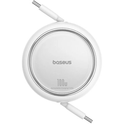 Kabel USB-C - USB-C BASEUS Free2Pull Mini 100W 1.5 m Biały