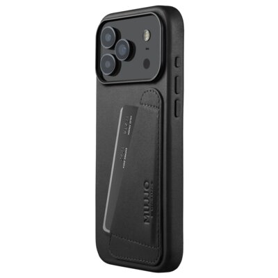 Etui MUJJO Leather Wallet MagSafe do Apple iPhone 17 Pro Max Czarny