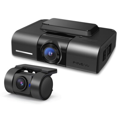 Wideorejestrator FINEVU GX1000 QHD, GPS, WiFi + Kamera tylna + Karta pamięci 128GB