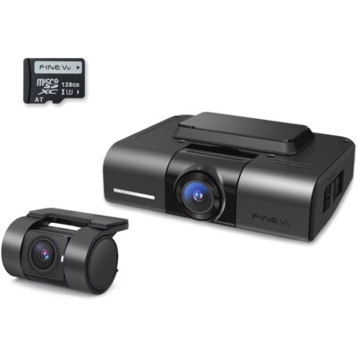 Wideorejestrator FINEVU GX4K UHD + Kamera tylna FHD + Karta pamięci 128GB