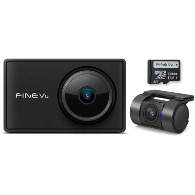 Wideorejestrator FINEVU GX7000, WiFi, GPS, HDR, Wi-Fi, 5 GHz + Kamera tylna + Karta pamięci 128GB