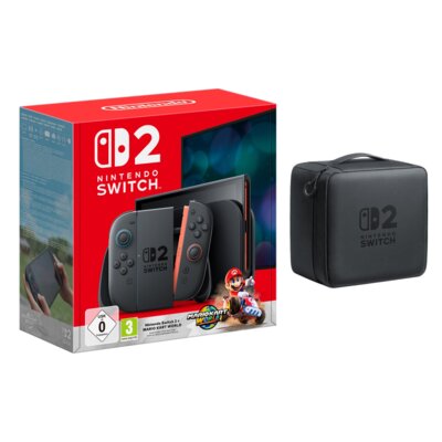 Konsola NINTENDO Switch 2 Czarny + Mario Kart World Gra NINTENDO SWITCH 2 + Walizka NINTENDO Carrying Case All in One do Switch 2 Czarny
