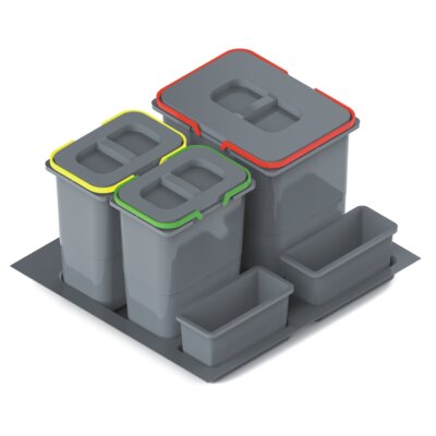 Sortownik odpadów REJS Praktiko 60 1x20L + 2x9L trójkomorowy system