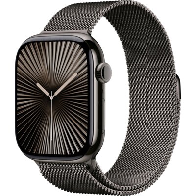 Apple Watch 10 GPS + Cellular 46mm koperta z tytanu (łupek) + bransoleta mediolańska rozmiar S/M (łupek)