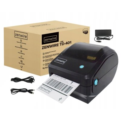 Drukarka ZENWIRE TD-401 Złącze USB
