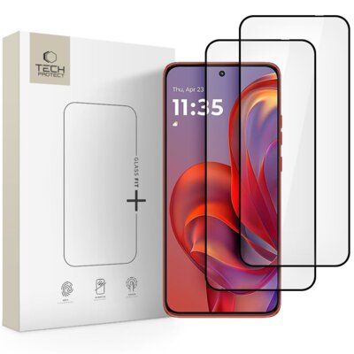 Szkło hartowane TECH-PROTECT Glass Fit+ do Motorola Edge 50 Neo/60 Neo Czarny (2 szt.)