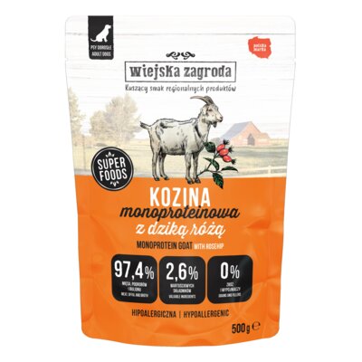 Karma dla psa WIEJSKA ZAGRODA Monoproteinowa Kozina 500 g