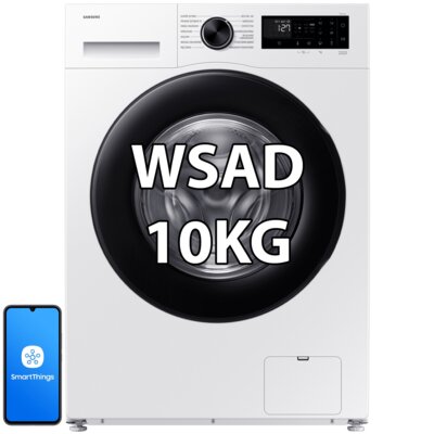 Pralka SAMSUNG AI Seria 5000 WW10FG5U34AEEO 10kg 1400 obr AI Ecobubble, Higieniczna Para