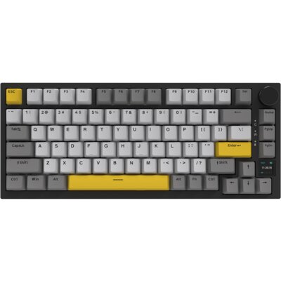Klawiatura AJAZZ AK820 Pro RGB Hot Swap Gift Switch Czarno-szaro-żółty