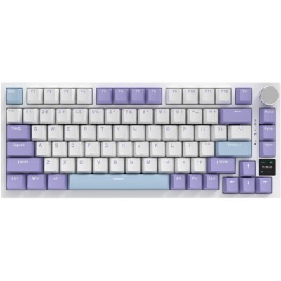 Klawiatura AJAZZ AK820 Pro RGB Hot Swap Flying Fish Switch Biało-fioletowo-niebieski
