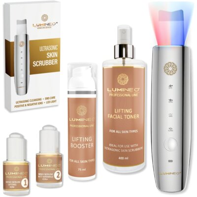 Urządzenie do peelingu kawitacyjnego LUMINEO M22 5w1 + Zestaw liftingujący (Tonik, 2 x Serum, Krem)