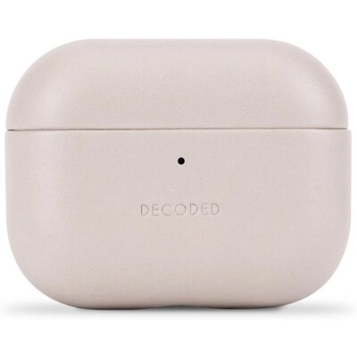 Etui na słuchawki DECODED Leather Case MagSafe do Apple AirPods Pro 3 Beżowy