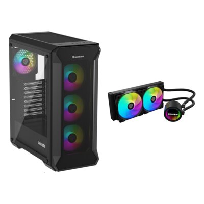 Obudowa GENESIS Irid 505 ARGB + Chłodzenie wodne GENESIS Hydria 240 ARGB