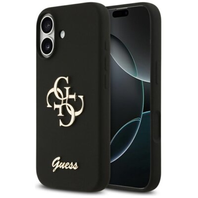 Etui GUESS Silicone Big 4G Script do Apple iPhone 17 Czarny