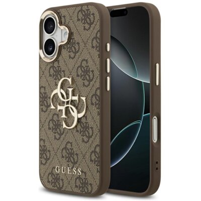 Etui GUESS 4G Big 4G Classic Logo do Apple iPhone 17 Brązowo-złoty