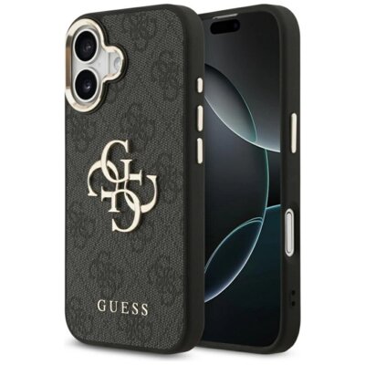 Etui GUESS 4G Big 4G Classic Logo do Apple iPhone 17 Czarno-złoty