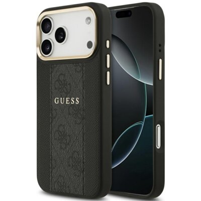 Etui GUESS 4G Stripe MagSafe do Apple iPhone 17 Pro Max Czarny