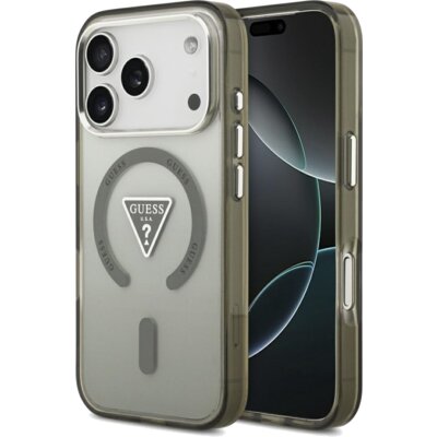 Etui GUESS IML Gradient Triangle Logo MagSafe do Apple iPhone 17 Pro Max Khaki