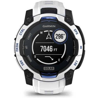 Smartwatch GARMIN Instinct 3 45mm Solar Biały + pasek biało-niebieski