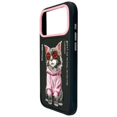 Etui NIMMY Glasses Cool Cat do Apple iPhone 17 Pro Max Czarny