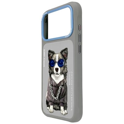 Etui NIMMY Glasses Cool Dog do Apple iPhone 17 Pro Max Szary