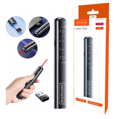 Wskaźnik laserowy ZENWIRE S9 2.4 GHz, Zasięg 200 m