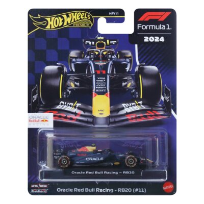 Samochód Hot Wheels Premium Formuła 1 Bolid F1 Red Bull Sergio Perez JBM19