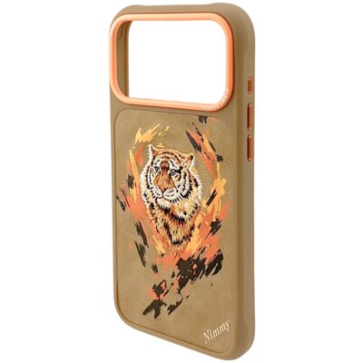 Etui NIMMY Tygrys MagSafe do Apple iPhone 17 Pro Jasnobrązowy