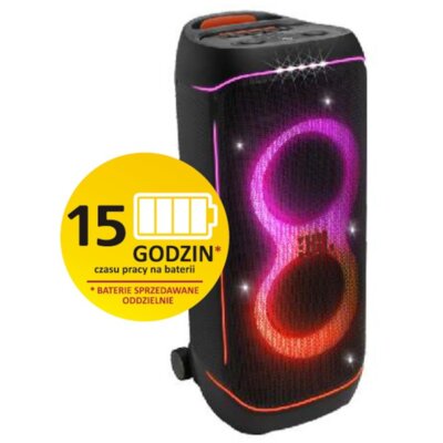 Power Audio JBL PartyBox 720, 800W, Bluetooth, Opcjonalna/dedykowana bateria 15 godzin, Aplikacja PartyBox, JBL Auracast™, IPX4